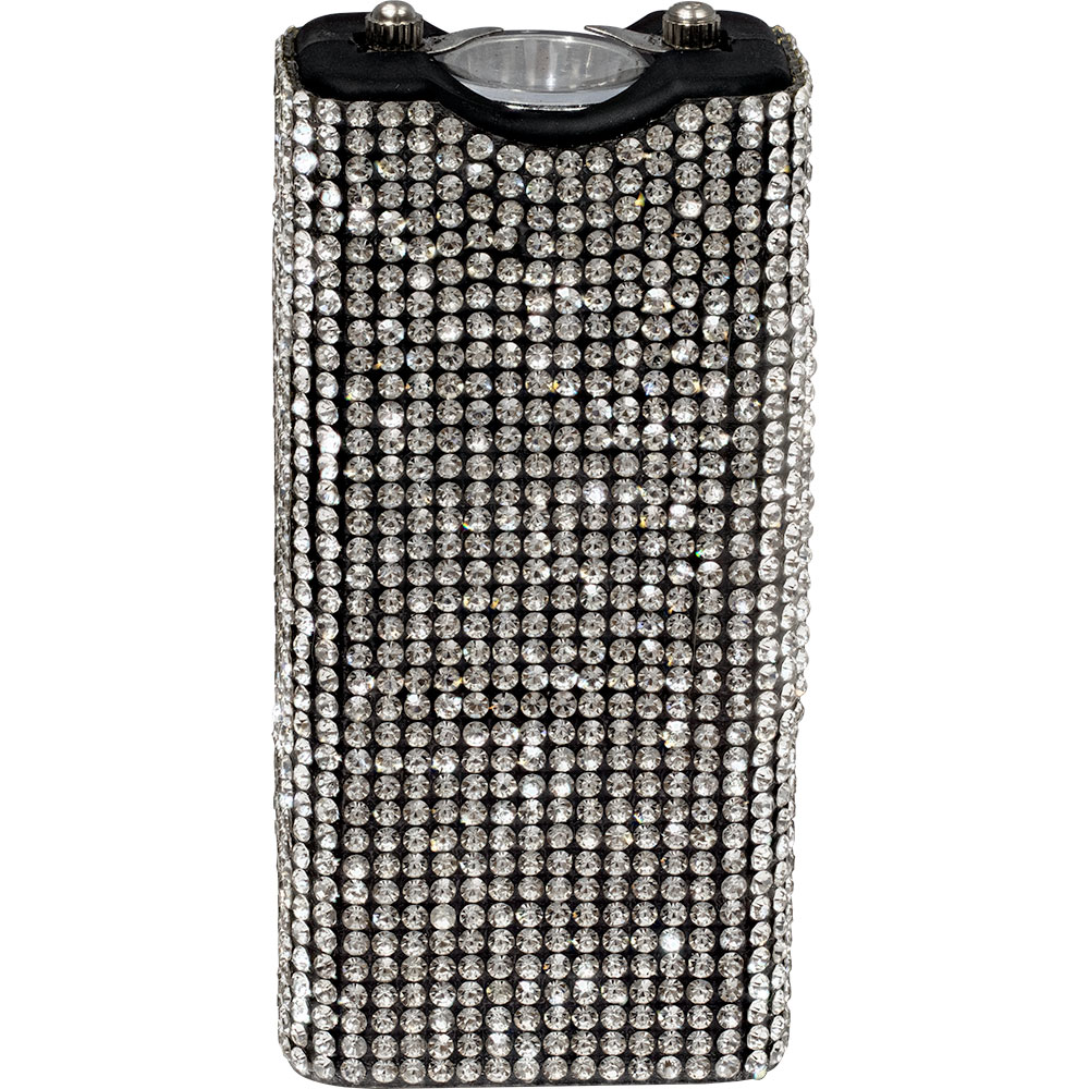 Rhinestun Keychain Stun Gun Silver